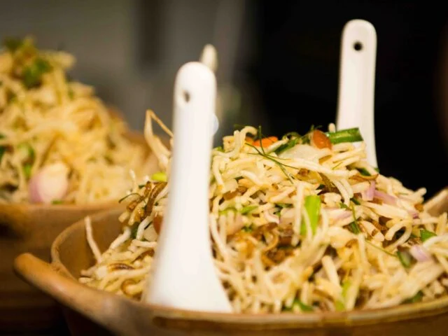 Edible insect singapore noodle style