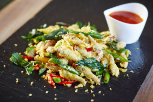 Tempura grasshoppers